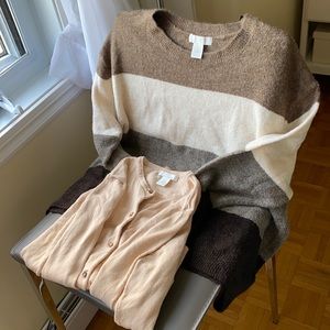 Bundle of H&M sweater and cardigan